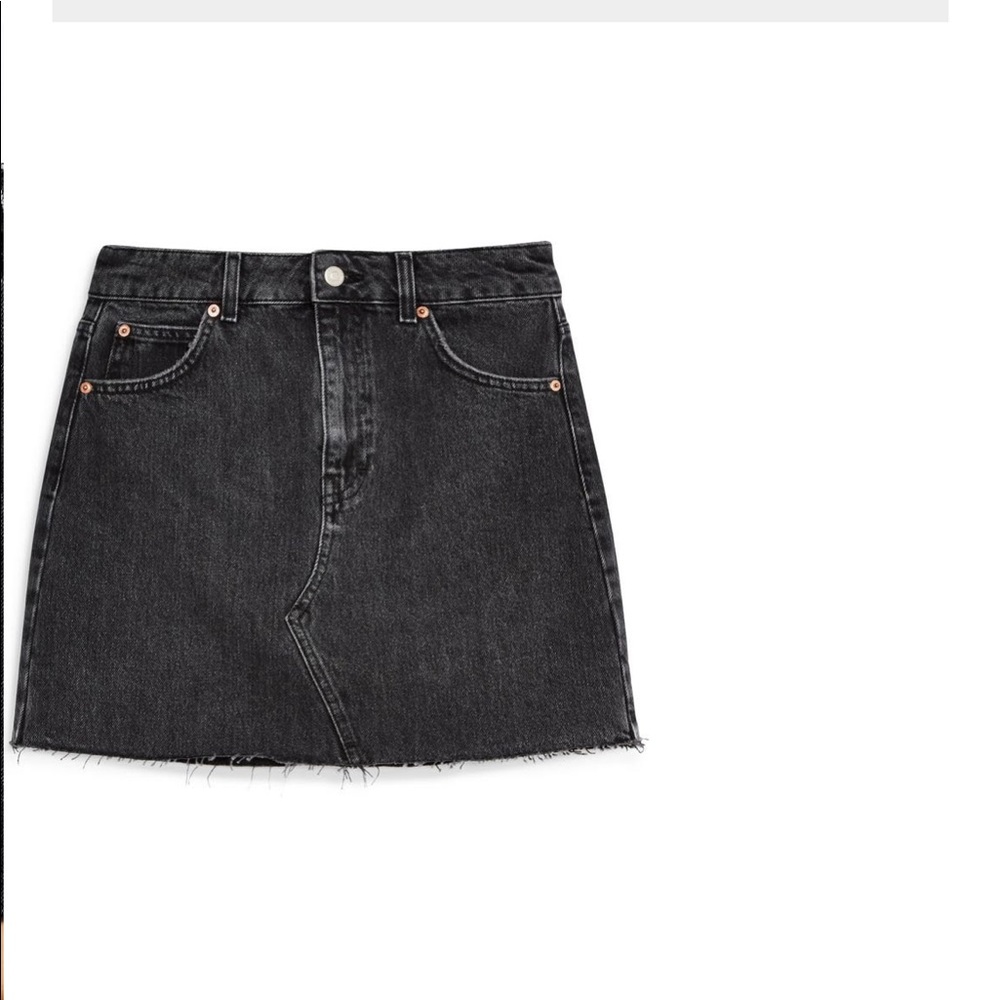Topshop High Waist Denim Skirt